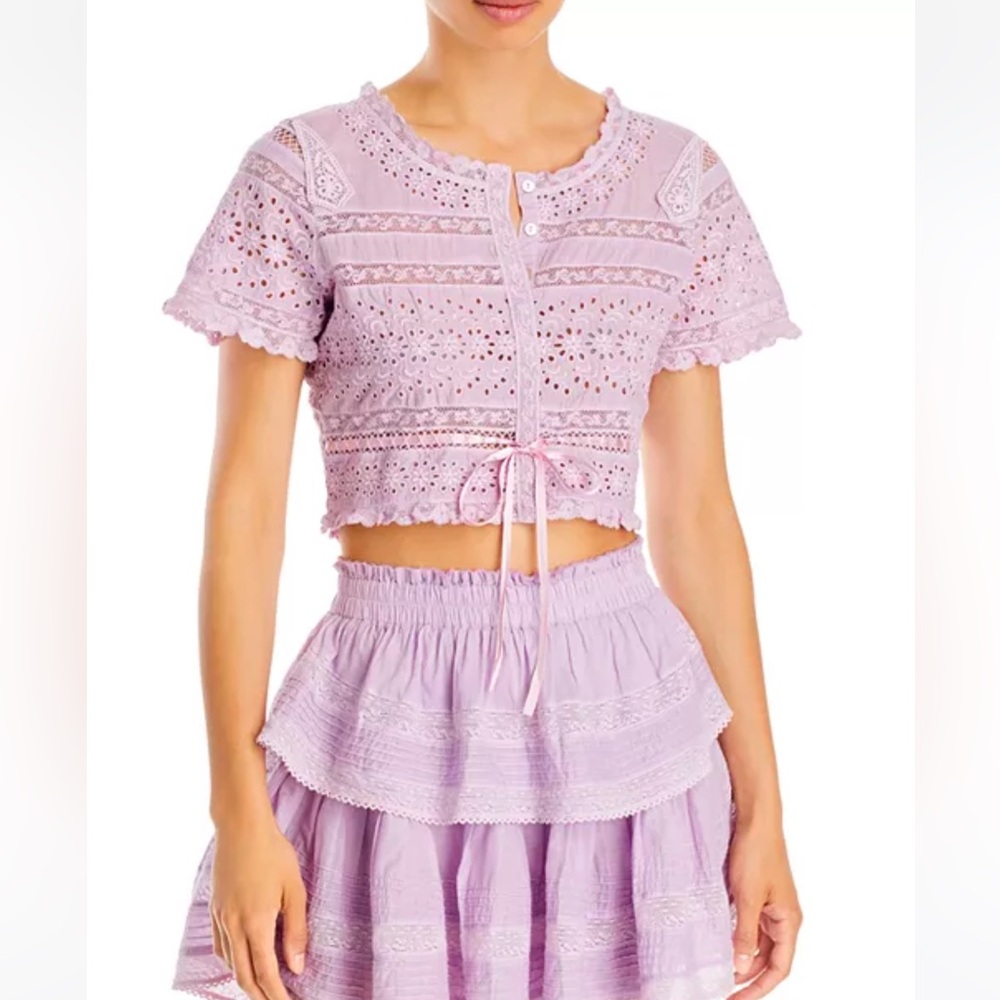 Farley Crop Top & Skirt in Wisteria
LOVESHACKFANCY